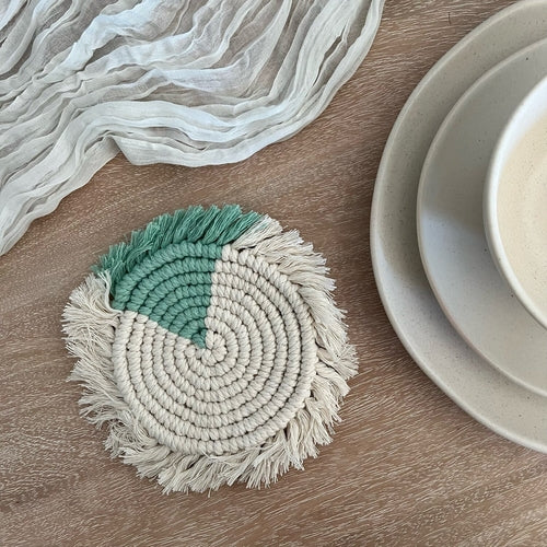 Fringe Macramé Coaster