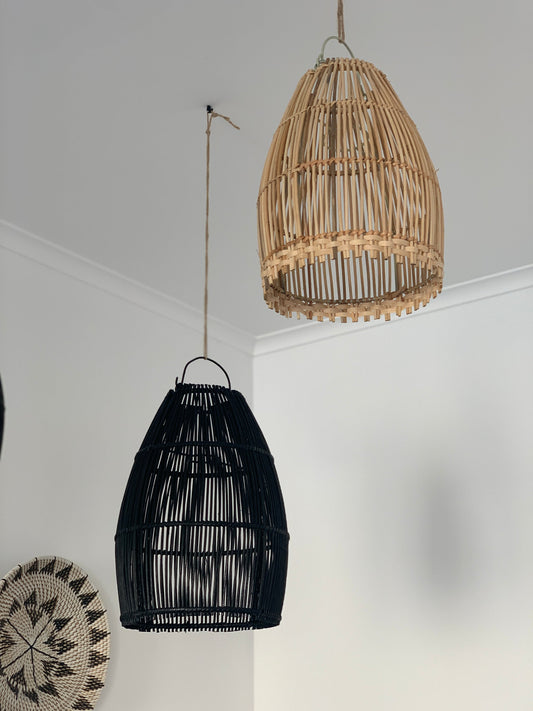 Noir Ayana Rattan Lampshade – Large