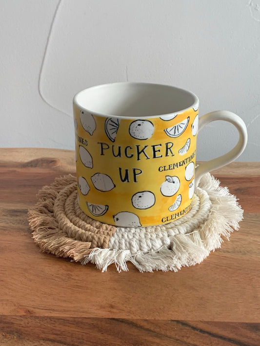 Fringe Macramé Coaster