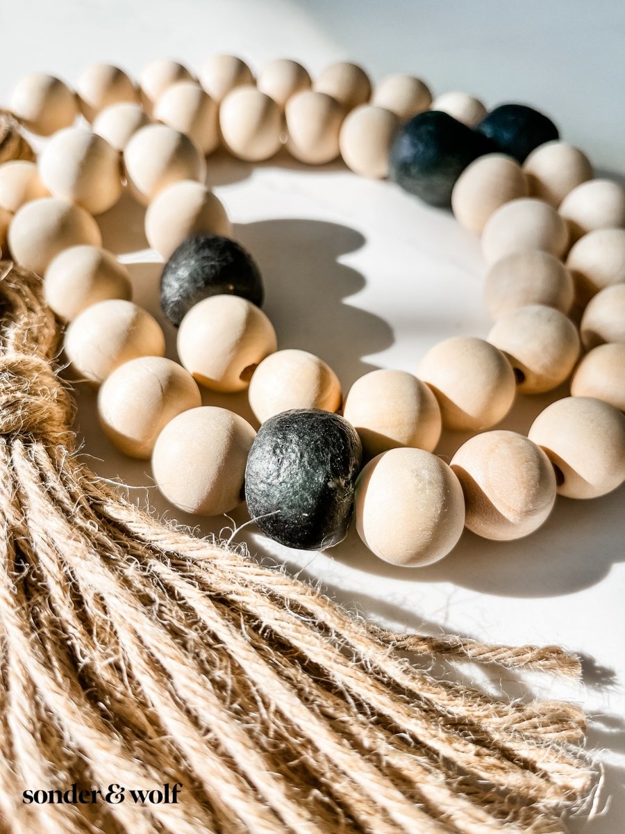 Coastal Wood Bead Garland