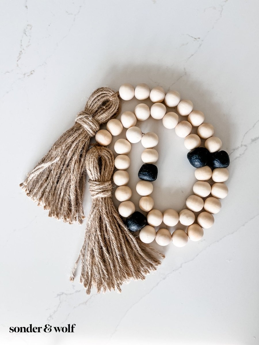 Coastal Wood Bead Garland