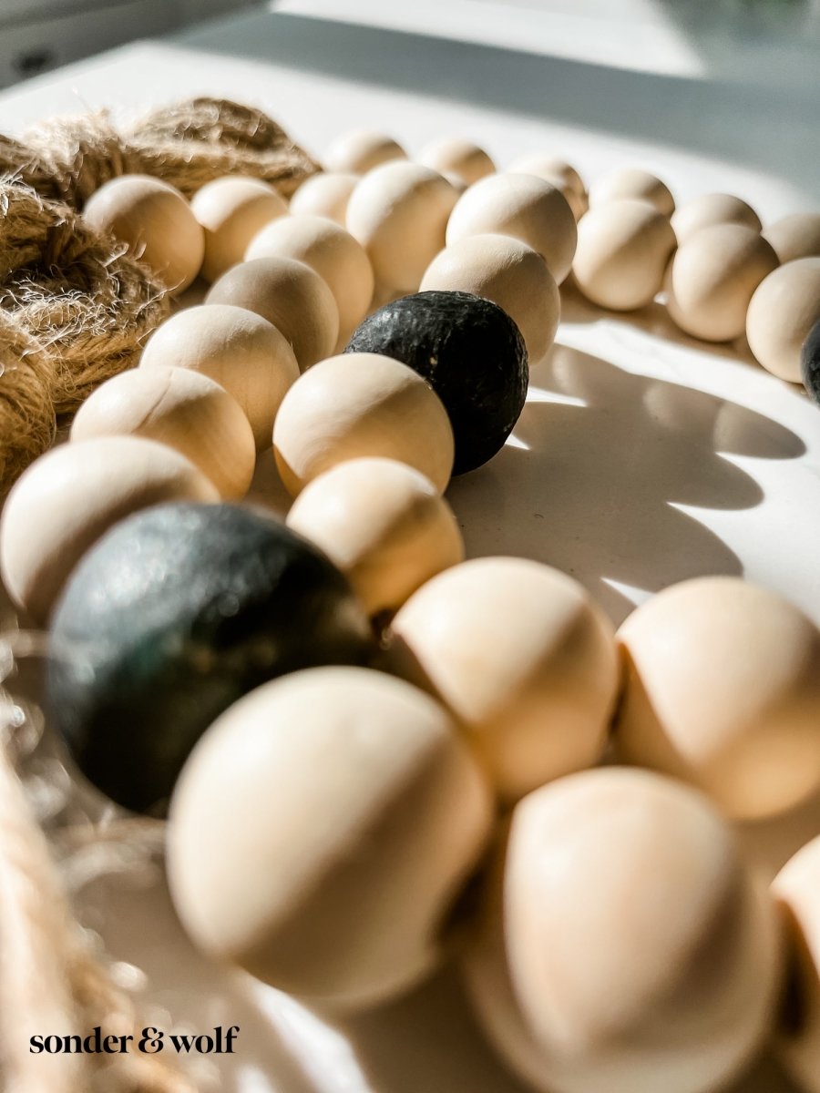 Coastal Wood Bead Garland